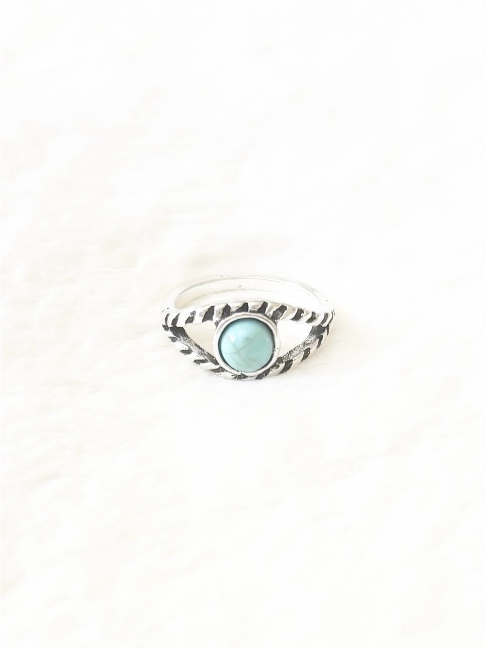 5/$15 🩷 MUST BUNDLE Silver Turquoise Stone Women's Ring - Blue